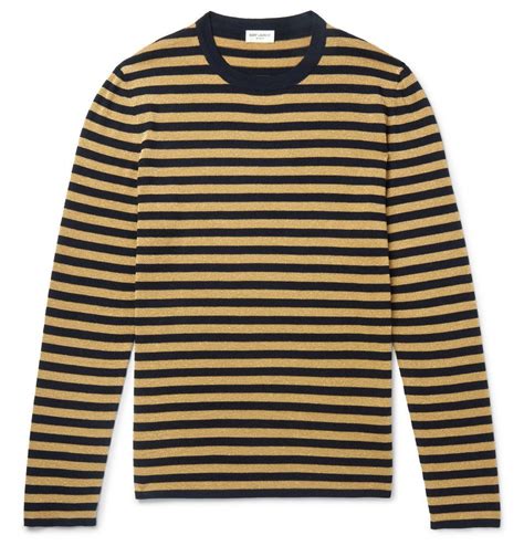 yellow yves saint laurent jumper|Saint Laurent striped sweater.